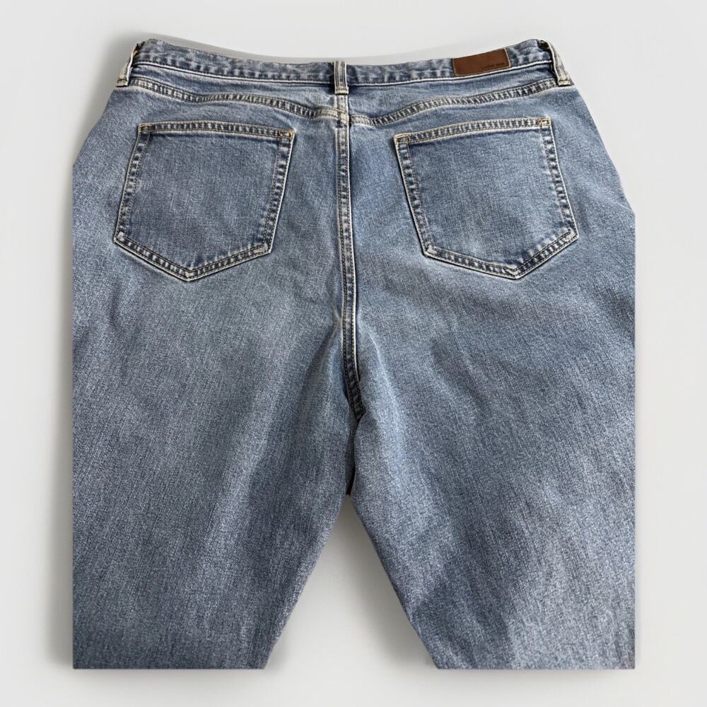 Lands' End Womens Jeans Size 14 34x31 Casual Straight High Rise Blue Denim